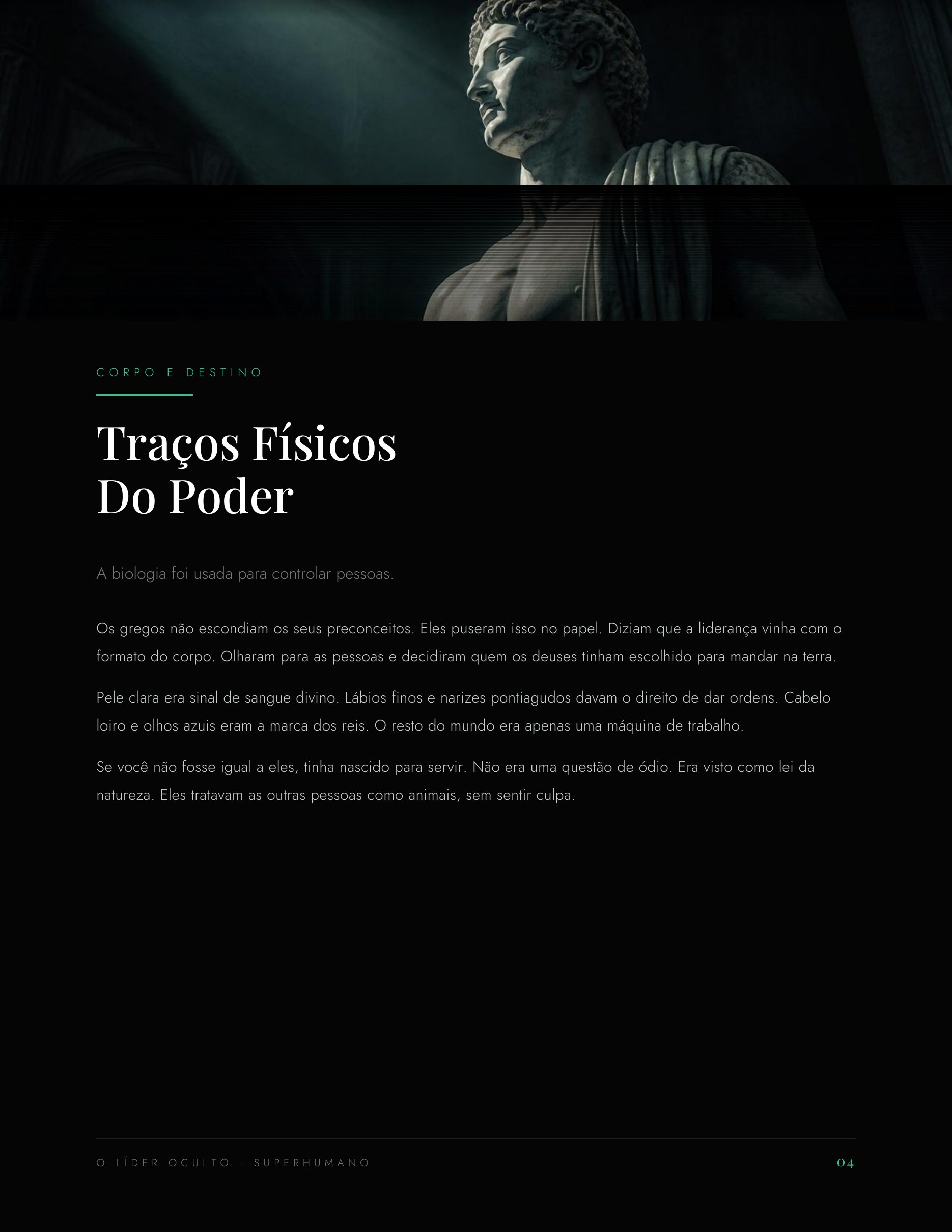 Página do livro O Líder Oculto — os traços do poder